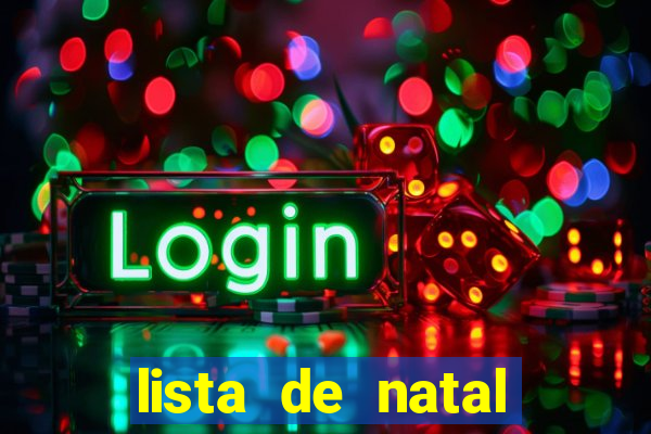 lista de natal para imprimir